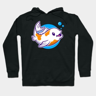 Cute Koi Fish Swimming Cartoon Hoodie